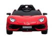 Elektrinis sportinis automobilis Lamborghini Aventador, raudonas kaina ir informacija | Elektromobiliai vaikams | pigu.lt