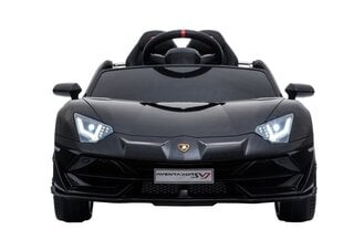 Elektrinis sportinis automobilis Lamborghini Aventador, juodas kaina ir informacija | Elektromobiliai vaikams | pigu.lt