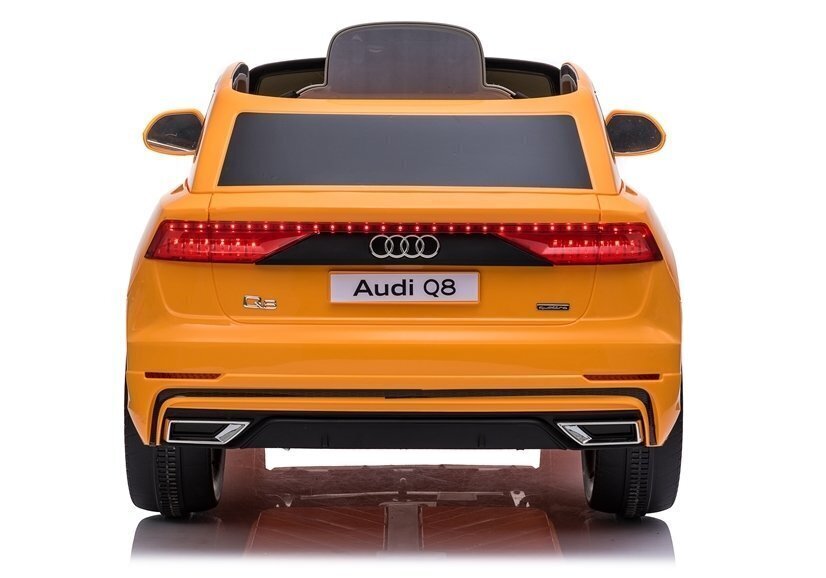 Visureigis elektrinis vaikams Audi Q8, geltonas kaina ir informacija | Elektromobiliai vaikams | pigu.lt