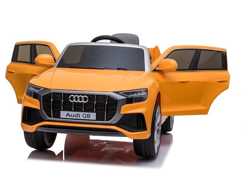 Visureigis elektrinis vaikams Audi Q8, geltonas kaina ir informacija | Elektromobiliai vaikams | pigu.lt