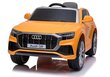 Visureigis elektrinis vaikams Audi Q8, geltonas kaina ir informacija | Elektromobiliai vaikams | pigu.lt