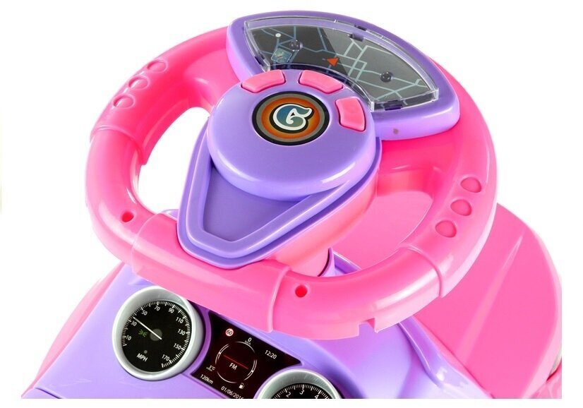 Mašina-paspirtukas su šviesa leanToys 613W, rožinis цена и информация | Žaislai kūdikiams | pigu.lt