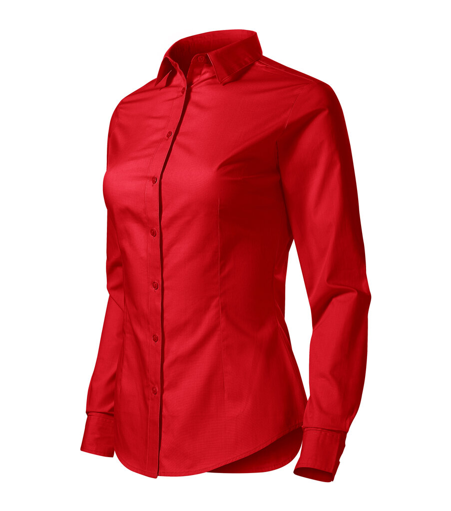 Marškiniai moterims Malfini Style Ls, raudoni цена и информация | Palaidinės, marškiniai moterims | pigu.lt