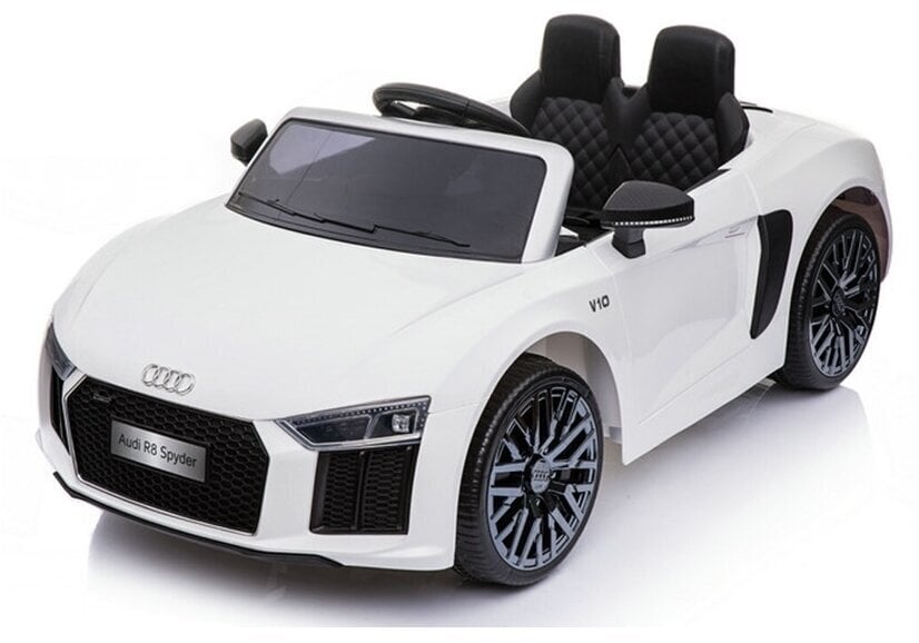 Audi R8 Spyde elektrinis sportinis automobilis balta spalva kaina ir informacija | Elektromobiliai vaikams | pigu.lt