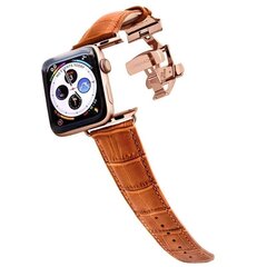 Ремешок Longvadon для смарт-часов Apple Watch (42 мм / 44 мм), LVWHISKEY42/44GOLD цена и информация | Аксессуары для смарт-часов и браслетов | pigu.lt