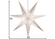 Žvaigždė Antique 60cm, balta kaina ir informacija | Kalėdinės dekoracijos | pigu.lt