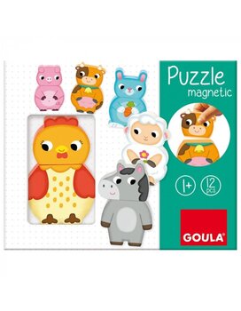 Mediniai Magnetiniai Dėstai Naminiai Gyvūnai Goula 55245 kaina ir informacija | Dėlionės (puzzle) | pigu.lt