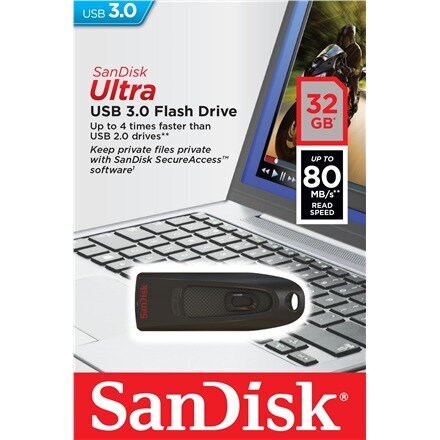 Sandisk Cruzer Ultra USB 3.0 32GB цена и информация | USB laikmenos | pigu.lt