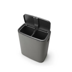 Brabantia корзина для мусора Bo Touch Bin, 2x30 л, серый цена и информация | Мусорные баки | pigu.lt