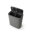 Brabantia šiukšliadėžė Bo Touch Bin, 2x30 l, pilka