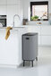 Brabantia Bo touch Bin Hi šiukšlių dėžė, 60 l, mineralinio betono pilkas kaina ir informacija | Šiukšliadėžės | pigu.lt