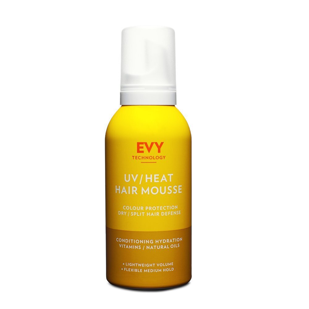 Apsauginės plaukų putos nuo saulės EVY UV/Heat Hair Mousse, 150 ml kaina ir informacija | Plaukų formavimo priemonės | pigu.lt