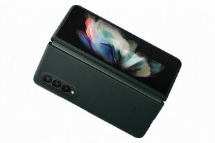 "Samsung Galaxy Z Fold3" odinis dangtelis, žalias EF-VF926LGEGWW kaina ir informacija | Telefono dėklai | pigu.lt