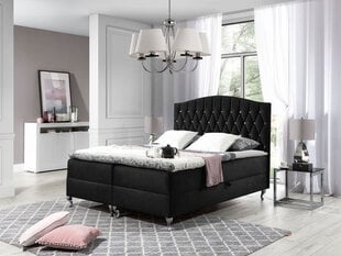 Kontinentinė lova Black Red White Puerto, juoda kaina ir informacija | Lovos | pigu.lt