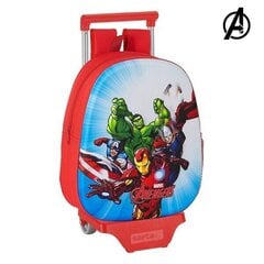3D mokyklinis krepšys su ratukais The Avengers kaina ir informacija | Kuprinės mokyklai, sportiniai maišeliai | pigu.lt
