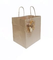 Rožių popieriaus dovanų maišeliai 2 vnt., Vestuvių dovanų popieriniai maišeliai su rankenomis kaina ir informacija | Dovanų pakavimo priemonės | pigu.lt