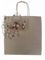 Rožių popieriaus dovanų maišeliai 3 vnt., Vestuvių dovanų popieriniai maišeliai su rankenomis kaina ir informacija | Dovanų pakavimo priemonės | pigu.lt