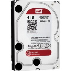 Western Digital Red, 3,5 дюйма, 4 ТБ, SATA/600, кэш-память 64 МБ (WD40EFRX) цена и информация | Внутренние жёсткие диски (HDD, SSD, Hybrid) | pigu.lt