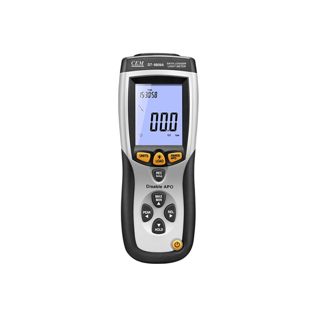 Skaitmeninis šviesos matuoklis CEM DT-8809A kaina ir informacija | Drėgmės, temperatūros, pH, ORP matuokliai | pigu.lt