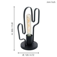 EGLO Настольная лампа Coldfield, черная, форма кактуса цена и информация | Уличные светильники | pigu.lt