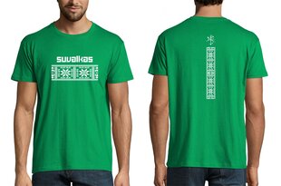 Vyriški marškinėliai Suvalkas, žalios spalvos kaina ir informacija | Vyriški marškinėliai | pigu.lt