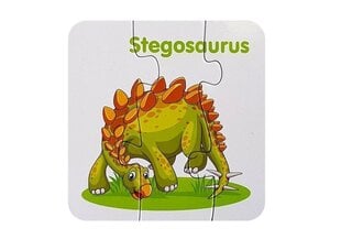 Edukacinė dėlionė "Dinozaurai", anglų k., 10 derinių kaina ir informacija | Stalo žaidimai, galvosūkiai | pigu.lt