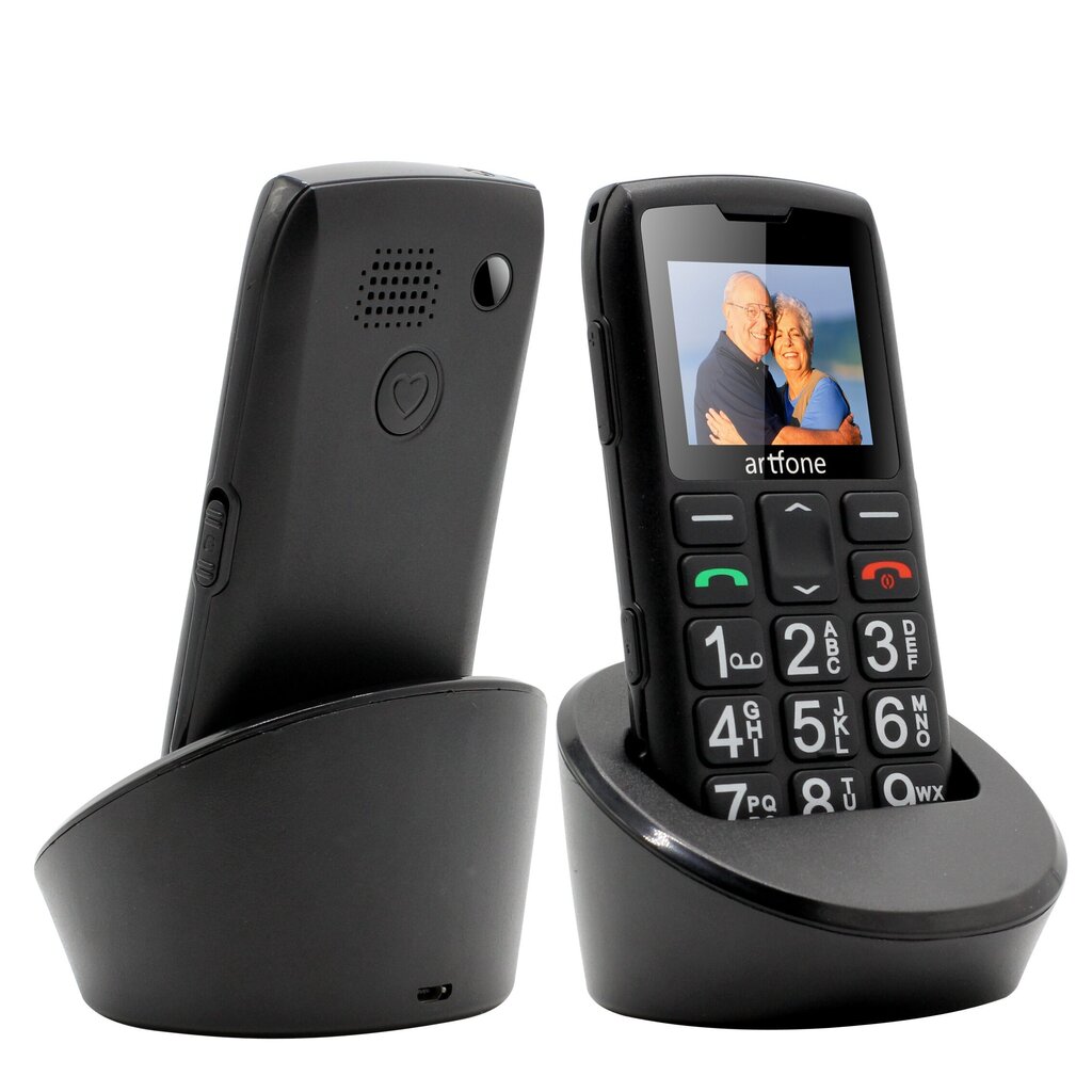 Senjorų telefonas Artfone C1+, Dual SIM Black kaina ir informacija | Mobilieji telefonai | pigu.lt