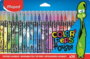 Flomasterių rinkinys Maped ColorPeps Monster, 24 vnt. kaina ir informacija | Piešimo, tapybos, lipdymo reikmenys | pigu.lt