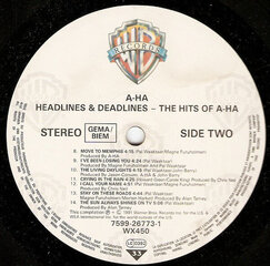 Vinilinė plokštelė A-ha „Headlines And Deadlines - The Hits Of A-Ha“ kaina ir informacija | Vinilinės plokštelės, CD, DVD | pigu.lt