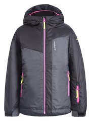 Куртка для девочек Icepeak Lubec Jr 50064-6*990, черная/серая 6438488788747, 180 г цена и информация | Зимняя одежда для детей | pigu.lt