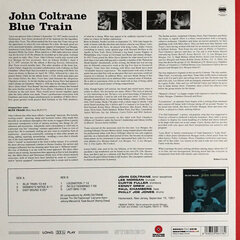 Виниловая пластинка John Coltrane - Blue Train, LP, 12" vinyl record, Limited edition, Colored vinyl цена и информация | Виниловые пластинки, CD, DVD | pigu.lt