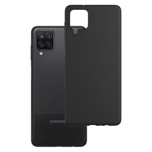 Hallo Back Case 0.3mm silikoninis dėklas, skirtas Samsung Galaxy A22 4G, juodas kaina ir informacija | Telefono dėklai | pigu.lt