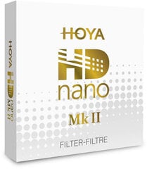 Poliarizuojantis filtras Hoya HD Nano Mk II, 58mm kaina ir informacija | Filtrai objektyvams | pigu.lt