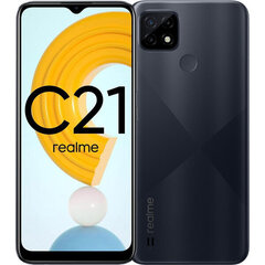 Realme C21, 64 GB, Dual SIM, Cross Black цена и информация | Мобильные телефоны | pigu.lt