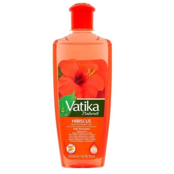 Maitinamasis plaukų aliejus su hibiscus Dabur Vatika Hibiscus, 200ml kaina ir informacija | Priemonės plaukų stiprinimui | pigu.lt