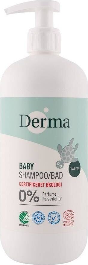 Šampūnas ir prausiklis vaikams Derma Eco Baby Shampoo/Bath, 500ml kaina ir informacija | Kosmetika vaikams ir mamoms | pigu.lt