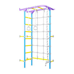 Sporto kompleksas (gimnastikos sienelė) Romana S4 šviesiai violetinė-žydra, 219,6x70,2x119cm kaina ir informacija | Gimnastikos sienelės | pigu.lt