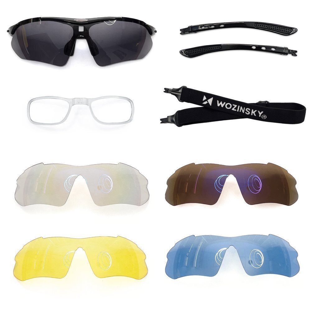 Sportiniai akiniai Wozinsky WSG-B01, juodi цена и информация | Sportiniai akiniai | pigu.lt