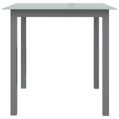 Sodo stalas, 80x80x74 cm, pilkas цена и информация | Садовые столы, столики | pigu.lt