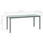Sodo stalas, 190x90x74 cm, pilkas kaina ir informacija | Lauko stalai, staliukai | pigu.lt
