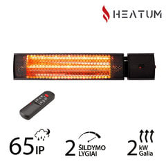 Infraraudonųjų spindulių šildytuvas Heatum H2000R Urban Black kaina ir informacija | Šildytuvai | pigu.lt