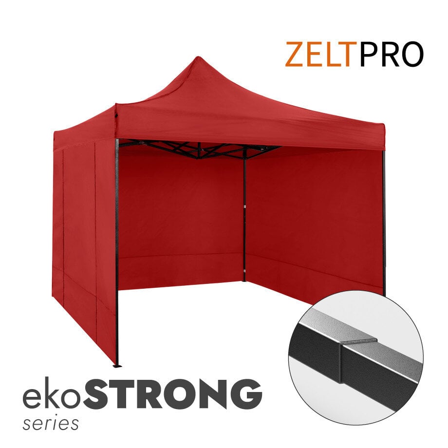 Prekybinė palapinė Zeltpro Ekostrong raudona, 3x3 kaina ir informacija | Palapinės | pigu.lt