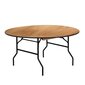 Apvalus medinis stalas, 120 cm kaina ir informacija | Lauko stalai, staliukai | pigu.lt