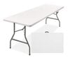 Sulankstomas stalas, 240x74 cm, baltas цена и информация | Lauko stalai, staliukai | pigu.lt