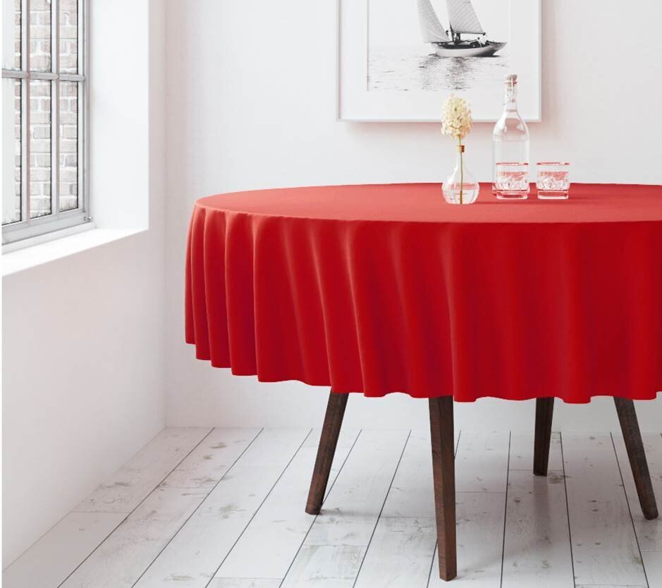 Apvali staltiesė Restly Raudona, D220 цена и информация | Staltiesės, servetėlės | pigu.lt