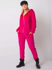 Женский велюровый комплект больших размеров, розовый цена и информация | Спортивная одежда для женщин | pigu.lt
