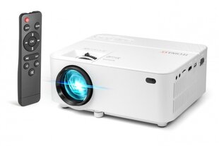 Projektor Technaxx Mini LED Beamer TX-113 FullHD 1080p mini projector with powerful 1800 lumens LED lamp and multimedia player. Size n2W stereo speakers from 32 "to 176". Long lamp life 40,000 hours. Connection to computer / laptop, tablet, smartphone and game consoles via AV, VGA or HDMI. Play video, photo and audio files from USB, MicroSD or external HDD. Remote control цена и информация | Проекторы | pigu.lt