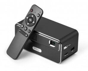 Projektor Technaxx Android DLP Beamer TX-138 Android DLP projector. HDMI input (480i, 480p, 576i, 720p, 1080i, 1080p). MicroSD slot up to 64GB. Long lifespan of LEDs up to 30,000 hours. Operating system Android 7.1.2. USB - 2 inputs, AUX 3.5mm. Built-in speaker 5W. WiFi, Bluetooth maximum radiated power / frequency max. 2.5mW / 2.4GHz. цена и информация | Проекторы | pigu.lt