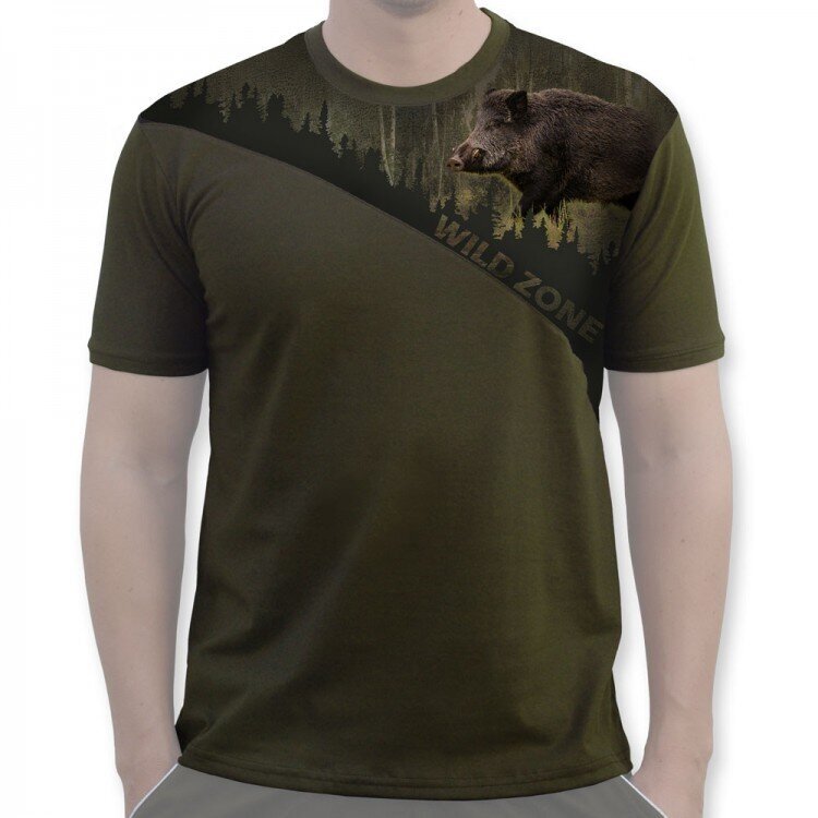 Marškinėliai su šernu Wildzone kaina ir informacija | Vyriški marškinėliai | pigu.lt