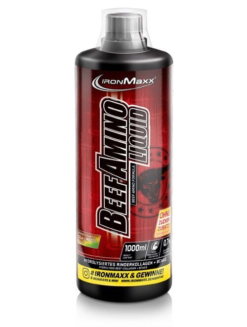 IronMaxx Beef Amino liquid, 1000ml kaina ir informacija | Aminorūgštys | pigu.lt